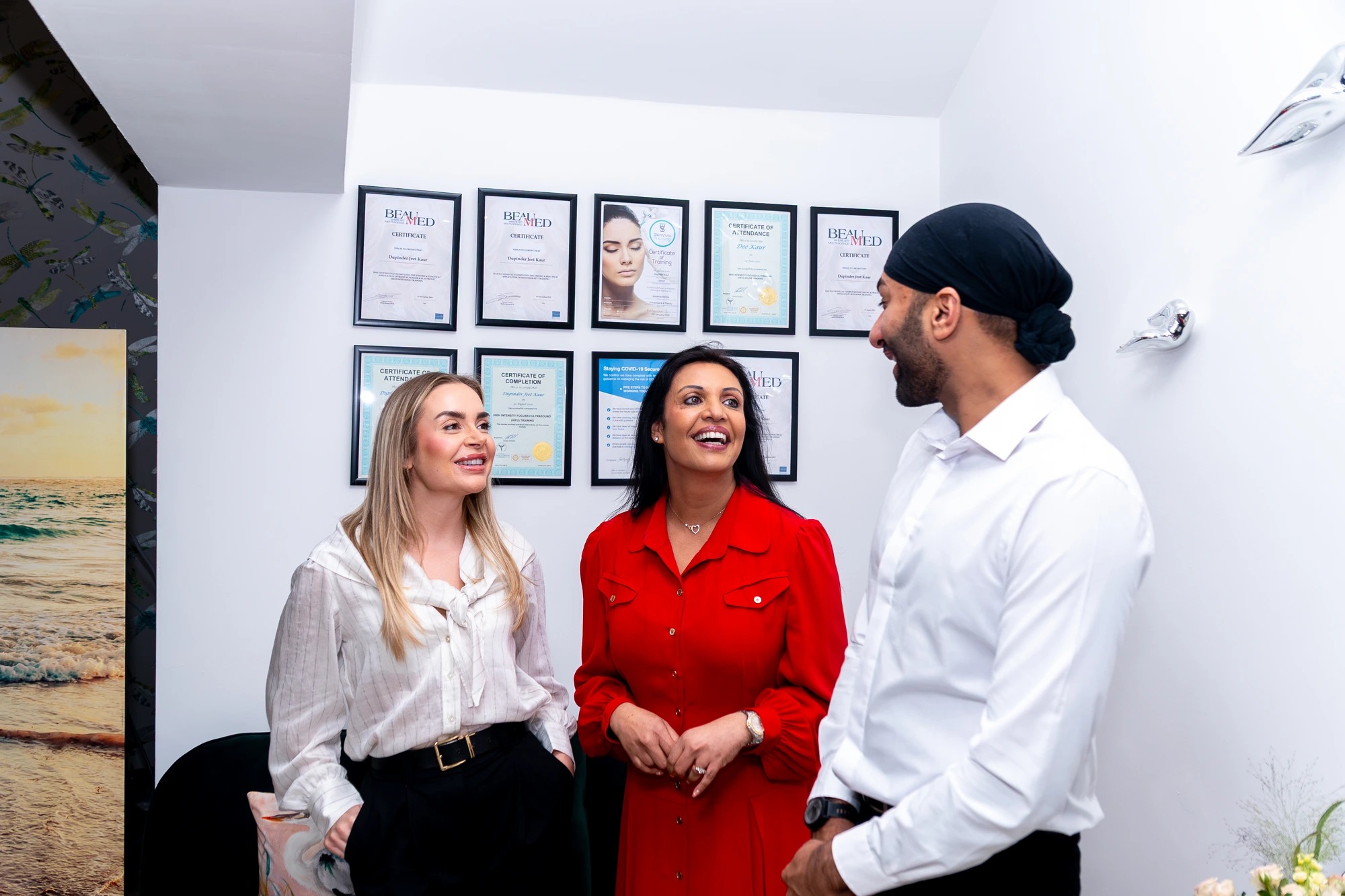The DK Aesthetics team — Siobhan, Dee and Dr Landa